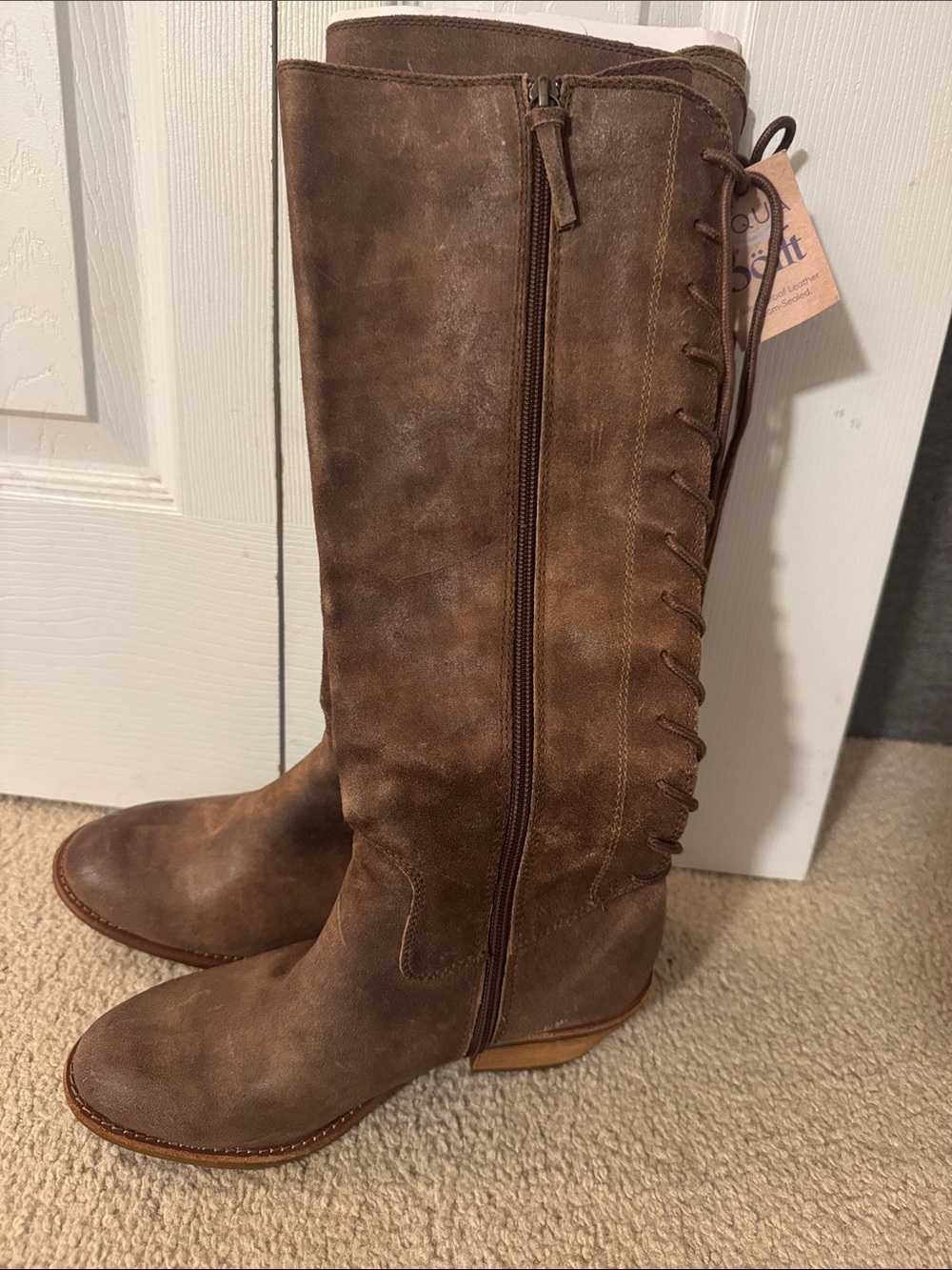 Sofft Brown Lace-Up waterproof Leather Boots
